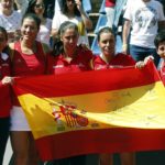 El equipo español de Copa Federación celebra la victoria ante Italia