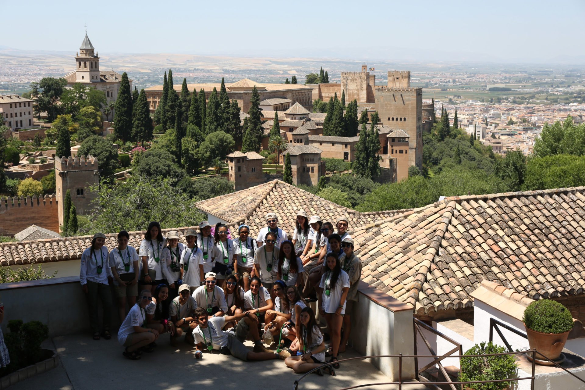 Ruta BBVA 2016 desde el Generalife con la Alhambra de Granada de fondo