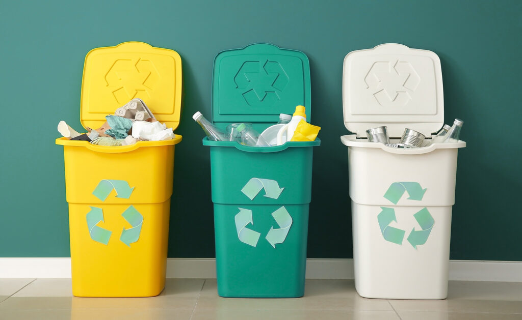 Los contenedores de basura y su importancia del reciclaje en la  conservación del medio ambiente