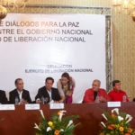 Image of Representatives from Colombian Government and the ELN meet in Caracas, Venezuela, to start peace conversations.
