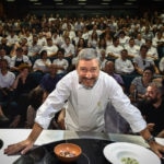 Picture of the masterclass by Joan Roca at a culinary school in Istanbul Turkey - BBVA