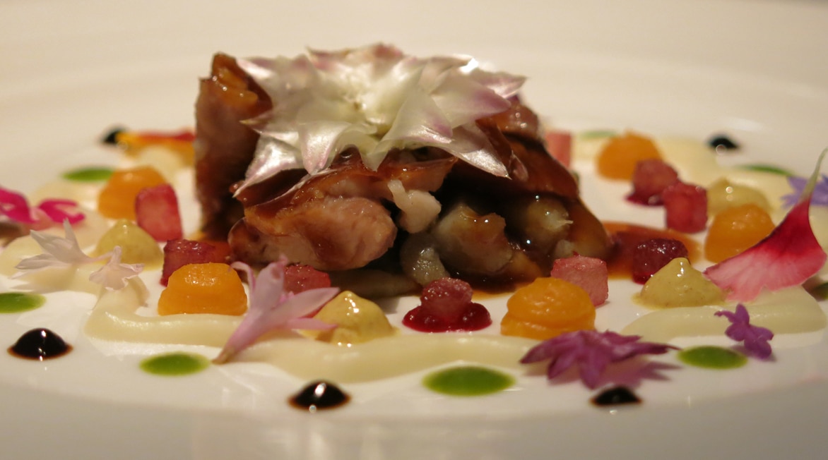 Picture of Mandala lamb from the menu served in London during the BBVA Roca Tour 16